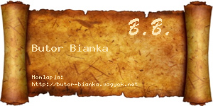 Butor Bianka névjegykártya