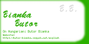 bianka butor business card